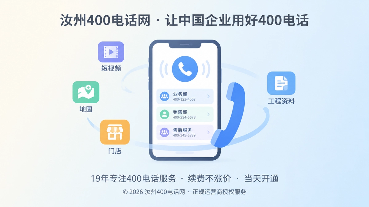 汝州企业400电话选号场景抽象图